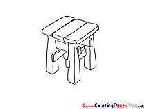 Stool Coloring Sheets download free