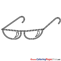 Sunglasses download Colouring Sheet free