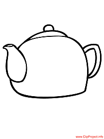 Teapot coloring page for free