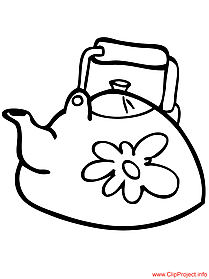 Teapot colouring page