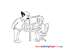 Chief for Kids Office printable Colouring Page