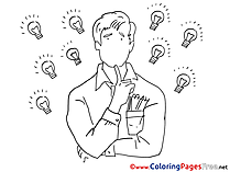 Creative Idea Coloring Pages Office for free