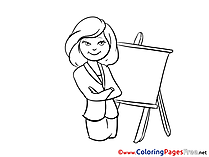 Designer Office Children Coloring Pages free