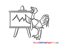 Ostrich Chart Office Coloring Pages for free