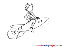 Rocket Man Office download printable Coloring Pages