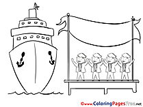 Ship Men Office Children download Colouring Page