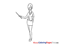 Woman Office free printable Coloring Sheets