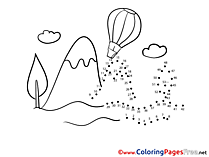 Balloon Painting by Number Coloring Pages free