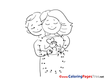 Love printable Painting by Number Coloring Sheets
