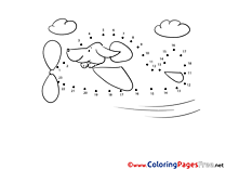 Plane Dog Coloring Pages Painting by Number