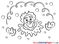 Clown for free Party Coloring Pages download