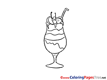 Cocktail for Kids printable  Party Colouring Page