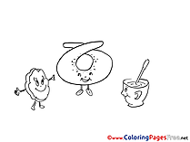 Cookie Tea Colouring Sheet Party download free