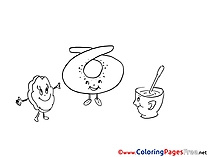 Cookie Tea Colouring Sheet Party download free