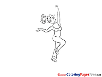 Dance Party free Colouring Page download