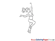 Dance Party free Colouring Page download