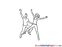 Dancers Kids download Coloring Pages