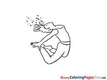 Girl Party printable Coloring Sheets download
