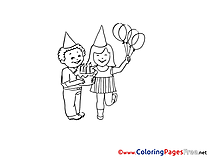 Kids Balloons download Coloring Pages