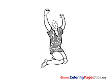 Man Dancing Colouring Page printable free