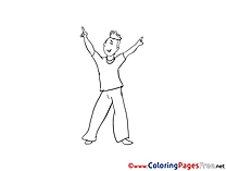Music Dance printable Coloring Sheets download