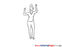 Woman Party Coloring Pages for free
