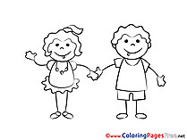 Best Friends for Children free Coloring Pages