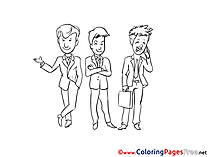 Businessmen free printable Coloring Sheets