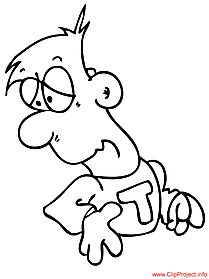 Cartoon boy coloring page for free