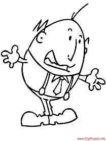 Cartoon man coloring page for free