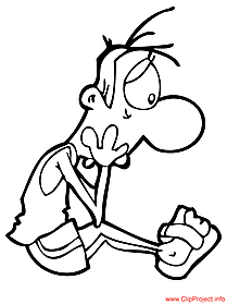 Cartoon man image to color