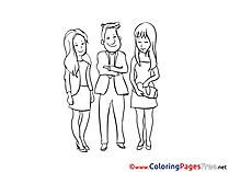 Colleagues Colouring Sheet download free