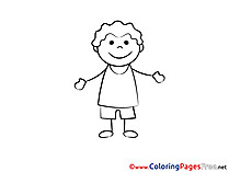 Colouring Page printable free Man