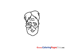 Download Professor Colouring Sheet free