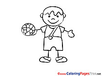 Football Player free Colouring Page download