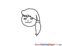 Free Image of Girl Coloring Page