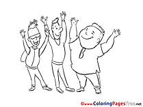 Friends Kids free Coloring Page