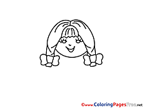 Funny Girl for Children free Coloring Pages