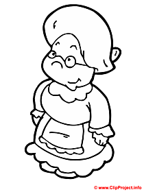 Grandmother coloring page for free