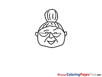 Grandmother free printable Coloring Sheets