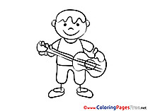 Guitar Coloring Pages for free