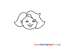 Illustration free Colouring Page download Woman