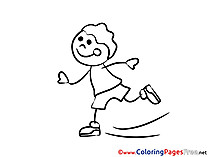 Kids download Coloring Pages Skates