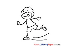 Kids download Coloring Pages Skates