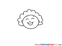 Kids download Coloring Pages Woman