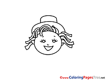 Little Girl download printable Coloring Pages