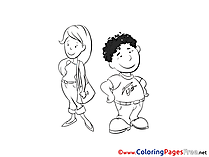 Man and Woman Coloring Pages for free