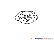 Old Man Kids download Coloring Pages