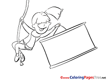 Rope Colouring Page Banner printable free