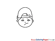 Sad Boy printable Coloring Pages for free